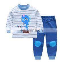 Wholesale Boys Pajamas Set Cartoon Print Long-sleeved O-collar Cute T-shirt With Pants for Girls Clothes thumbnail-3