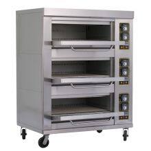 3 Deck 9 Trays Commercial Kitchen Gas Oven Bakery Machine Equipment Baking Oven Bread Cake Pizza Deck Oven thumbnail-1