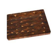 Acacia Wood End Grain Cutting Board With Built-In Compartments Juice Grooves Kitchen Wooded Chopping Board Butcher Block thumbnail-3