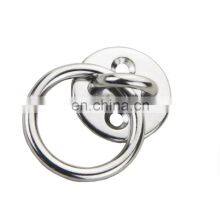 JRSGS Customized High Quality 304/316 Stainless Steel Circular Mooring Ring On Plate Hardware Round Eye Plate With Ring