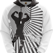 Fashion New Traditional Hoodie With Black and White Colors thumbnail-1