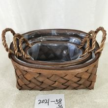 Customized Designed Woven Basket Garden Decoration Planter Flower Pot