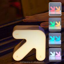 Creative Room Decor Reverse Arrow LED Night Light DIY Sticker 7 Colors Changing Dimming Lamp Room Decor Lights thumbnail-3