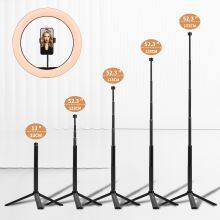 Wholesale Adjustable Selfie Led Ring Flash Light Tripod Selfie Stick With Ring Light for Phone Make up 12inch Ring Light thumbnail-5