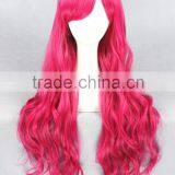 Wholesale 80CM Long Wave Rose Red Lolita Women Fashion Synthetic Cosplay Wig thumbnail-3