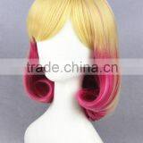 Cheap Wholesale High Quality 35CM Short Colorful Blonde Rose Red Women Lolita Party Wig thumbnail-3
