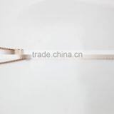 Simple Design New Model Hollow Rose Gold Plated Pipe Pendant Necklace Fashion Jewelry With Box Chain for Wholesale thumbnail-5