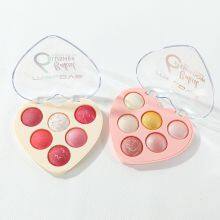 OEM Make up Blusher Bronzer 7 Color Palette Cheek Contourer Highlighter Powder Polvo De Cara thumbnail-2