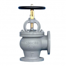 JIS F7308 5K 10K 16K Flange Cast Iron Globe Valve Cast Steel Marine Valve Angle Globe Valve thumbnail-1