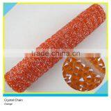 24*40 cm Crystal Strass Glue Roll Sheets For Decoration Light Gold Plastic Heart thumbnail-2