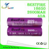 LeZT 18650 li polymer battery 18650 battery dimensions