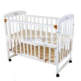 White multifunctional baby crib