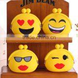 Wholesale Small Silicone Rubber Clip Coin Bag Emoji Purse thumbnail-2