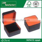 Deluxe Luxury Orange Leatherette Watch Box