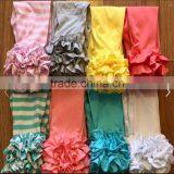 2016 Wholesale Kids Cotton Pants Girls Icing Leggings Kids Icing Ruffle Pants