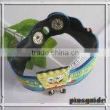 best friend children nail bracelet with cartoon SpongeBob logo 3d soft pvc material bracelet shenzhen pinsguide supplier