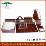 Decorative High Quality PU Leather Office Desk Accessories