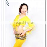 Stylish and Comfy Belly Dance Practice Wear with Yellow Color