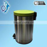 Round Stainless Steel Foot Pedal Garbage Trash Waste Bin for Kitchen Bathroom thumbnail-4