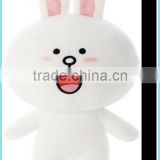 2016 new fashion hot sold factory stuffed plush GL rabbit-shaped emojii keychain toy