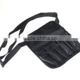 Black PU Leather Cosmetic Brush Bag, Cosmetic Belt Bag With Belt Strap thumbnail-3