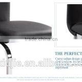Z2036 Hot Selling s Shape Dining Chair Modern Leather Steel Dining Chairs thumbnail-4