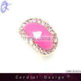 2013 Newest Fashion Oil Drip Around Rhinestone Rings thumbnail-1