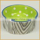 Handmade Round Shape Ceramic Pet Bowl Feeders for Dogs