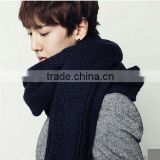 man fashion knit blue winter scarf