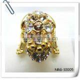2013 Newest Crystal Stones Skull Ring thumbnail-1