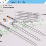 ANY Nail Art Crystal UV Gel Builder Using Metal Handle Flat Nail Brush UV Gel Beauty thumbnail-2
