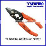 Three Hole Fiber Optic Stripper,FOS-003, Tri-hole Fiber Stripper