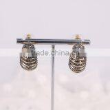NEW Design Gold Cuff Earring, Pave Crystal Brass Golden Earring Jewelry thumbnail-1