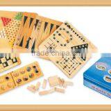 Wooden Chess Set in Tin Box 12 in 1