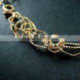 19cm 14K Light Gold Plated Brass Faceted Rhombic Link Fashion DIY Bracelet Supplies 1900072 thumbnail-3