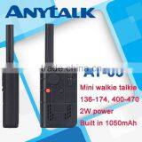 World Popular AT-03 Mini Uhf 400-470mhz 2W Walkie Talkie