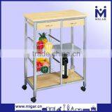 Stainless Steel Kitchen trolley storage MGR-9727 cart with drawer