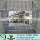 Manufacturer Movable Workshop Transport Cages Recycle Metal Wire Storage Cages Volume 0.15-1.56m3 Stackable Stillage Cages