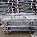 Stacking Warehouse Metal Storage Cages With Wheels thumbnail-1
