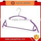 Anti-slip Plastic Wrapped Iron Clothes Hanger Laundry Rack-purple thumbnail-1