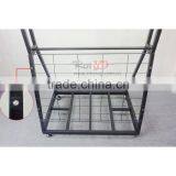 Floor-standing Customized Movable Metal Carpet Display Rack thumbnail-3