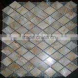 Best Selling Pure Natural WHITE ONYX MOSAIC TILES COLLECTIONS thumbnail-5