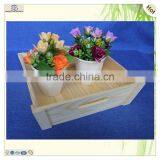 Delicate Cutlery Funnel Pine Wood Coffee Tea Tray thumbnail-5