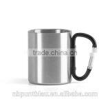 Stainless Mug With Carbiner Handle 220ml thumbnail-1