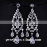Wholesale Stock Small Order Fashion Women Long Style Tassels Zircon Earrings thumbnail-2