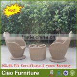 Garden Furniture Bistro Coffee Set Rattan Table and Chair for Sale thumbnail-3