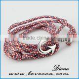 Green Color Nylon Rope Anchor Nautical Rope Bracelet thumbnail-2