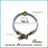 Custom Handmade Men's Genuine Leather Steel Anchor Hook Bracelet thumbnail-4