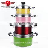 Colorful Design Hot Selling Good Quality Chinese Market Cheap Stainless Steel Cookware Pot thumbnail-1