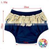 Unisex Baby Boys And Girls Solid Color Tassel Underwear Diaper Cover Navy Bloomers For Kids thumbnail-6